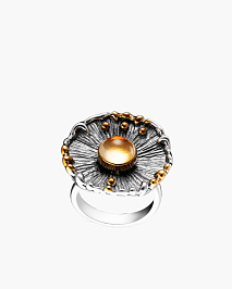 Кольцо из серебра с цитрином