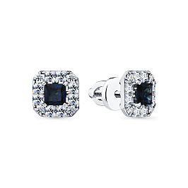 Серьги из белого золота с сапфирами 0,769 ct