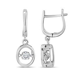 Серьги из белого золота с бриллиантами 0,3 ct