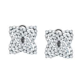 Серьги из белого золота с бриллиантами