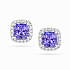 Серьги из белого золота с танзанитами 1,86 ct