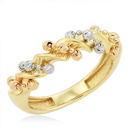 Кольцо из комбинированного золота (17.5)