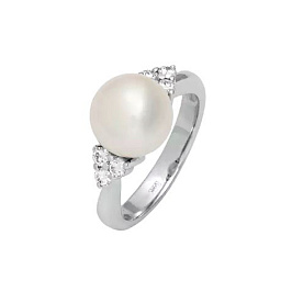 Кольцо из белого золота с жемчугом 7,37 ct
