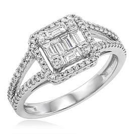 Кольцо из белого золота