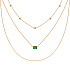 Колье из желтого золота с изумрудом 1,11 ct