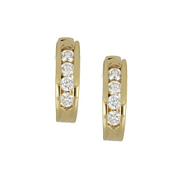 Серьги из желтого золота с бриллиантами