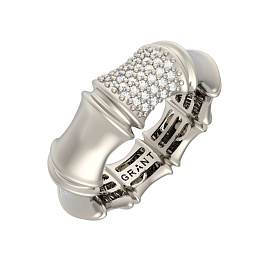 Кольцо из белого золота с бриллиантами