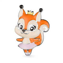 Брошь из белого серебра