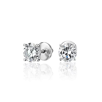 Серьги из белого золота с бриллиантами 1,44 ct