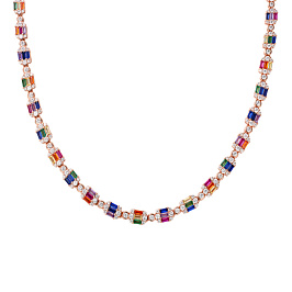 Колье из розового серебра