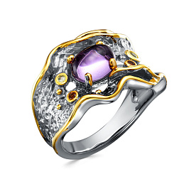 Кольцо из серебра с аметистом