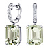 Серьги из белого золота с празиолитами 9,4 ct
