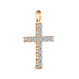 Крест ALROSA  из желтого золота