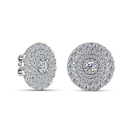 Серьги ALROSA  из белого золота