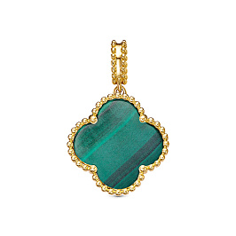 Подвеска из желтого золота с малахитом 4,815 ct