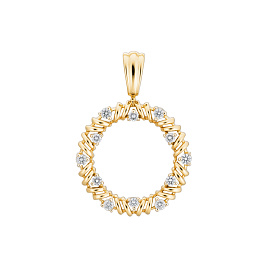 Подвеска из желтого золота с бриллиантами