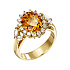Кольцо из желтого золота с цитринами 2,13 ct