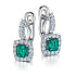 Серьги из белого золота с изумрудами 3,04 ct