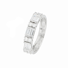 Кольцо из белого золота с бриллиантами