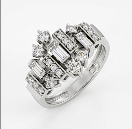 Кольцо из белого золота