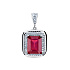 Подвеска из белого золота с рубином 3,88 ct
