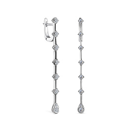 Серьги ALROSA  из белого золота