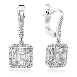 Серьги из белого золота