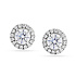 Серьги DANAYA  из белого золота с бриллиантами 1 ct