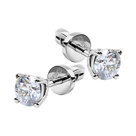 Серьги DANAYA  из белого золота с бриллиантами 1,42 ct