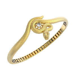 Браслет из желтого золота с бриллиантами 0,152 ct