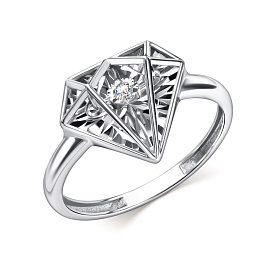 Кольцо из белого золота