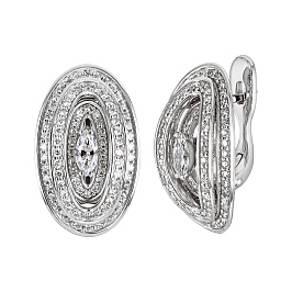 Серьги из белого золота с бриллиантами 0,4 ct