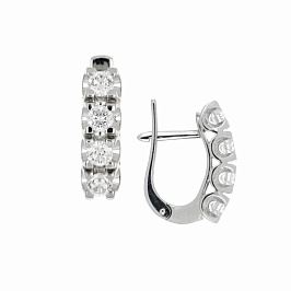 Серьги из белого золота с бриллиантами