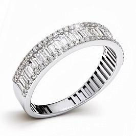 Кольцо из белого золота с бриллиантами