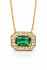 Колье из желтого золота с изумрудом 0,95 ct