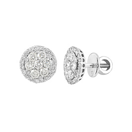 Серьги из белого золота