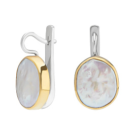 Серьги из серебра с жемчугом