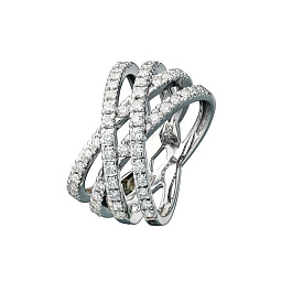 Кольцо из белого золота с бриллиантами