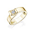 Кольцо из желтого золота с бриллиантом 0,17 ct