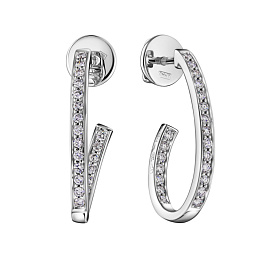 Серьги из белого золота