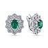 Серьги из белого золота с изумрудами 2,449 ct
