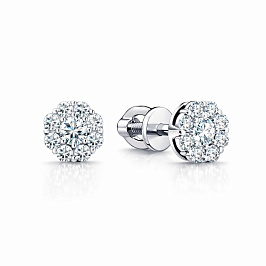 Серьги из белого золота