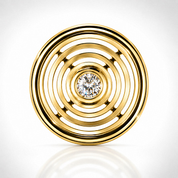 Подвеска из желтого золота с бриллиантом 0,085 ct