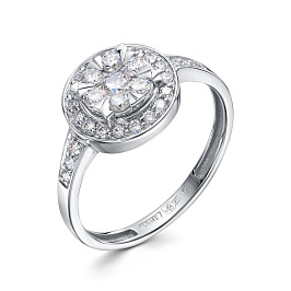 Кольцо из белого золота с бриллиантами