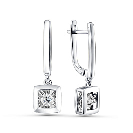 Серьги из белого золота