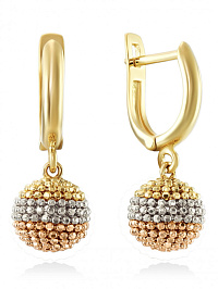 Серьги золотые 585 пробы