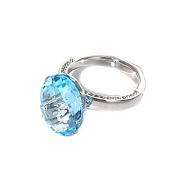 Кольцо из белого золота с топазами 10,38 ct