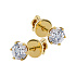 Серьги DANAYA  из желтого золота с бриллиантами 0,8 ct