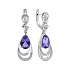 Серьги из белого золота с аметистами 5,25 ct