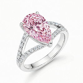 Кольцо из белого золота с морганитом 2,65 ct